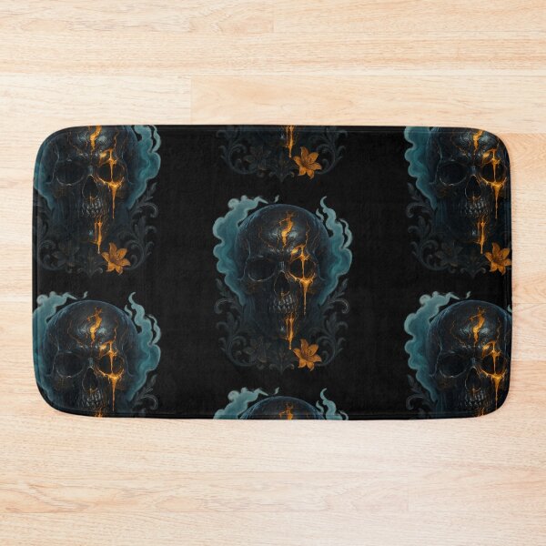 Item preview, Lava skull with turquoise smoke designed and sold by LaNadaYFundante.