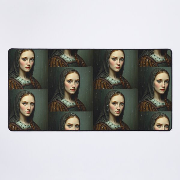 Item preview, Tudor Era Courtier woman in a beautiful period dress portrait art designed and sold by Vintage Designs +.