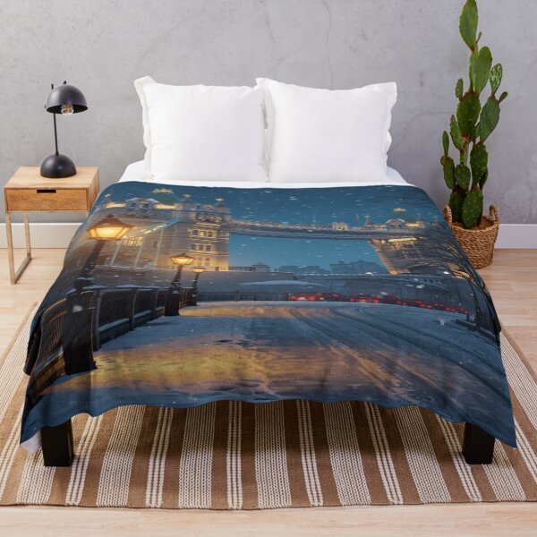 Item preview, Lifestyle Hub: Cozy Winter London Illustration – Snowy Tower Bridge Art designed and sold by M&M Lifestyle Hub.