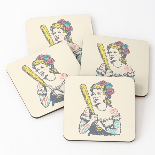 Item preview, Tattooed Woman with Baseball Bat – Pop Art Empowerment designed and sold by Mystikos Art.
