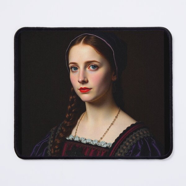 Item preview, Tudor Era Courtier woman in a beautiful period dress portrait art designed and sold by Vintage Designs +.