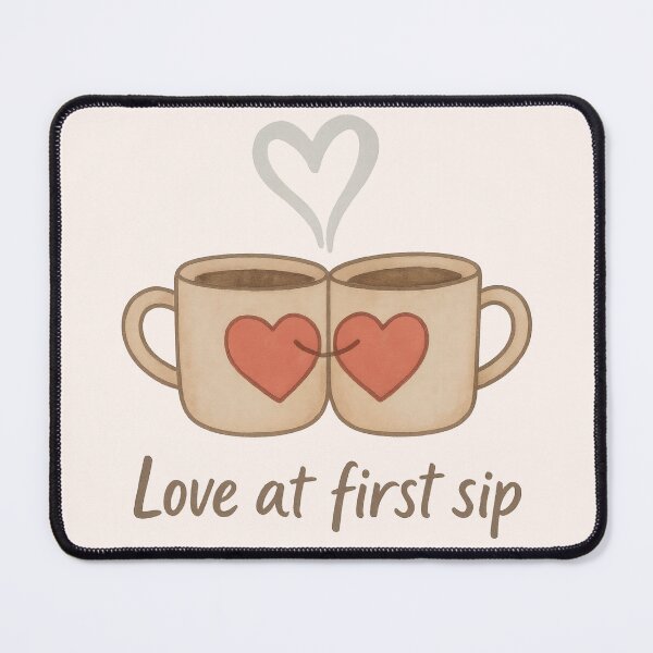 Item preview, Love at First Sip – Cute Coffee Cup Valentine Illustration designed and sold by Ombrya.