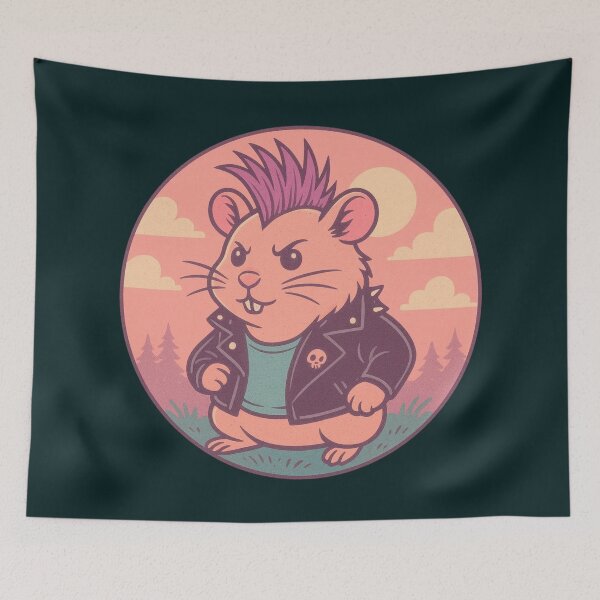 Item preview, Punk Rock Hamster designed and sold by Planetporridge.
