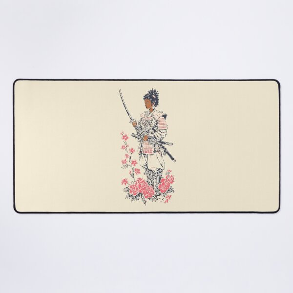 Item preview, Floral Samurai Warrior – Strength and Beauty Art designed and sold by Mystikos Art.