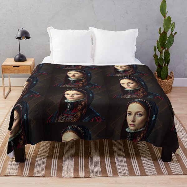 Item preview, Tudor Era Courtier woman in a beautiful period dress portrait art designed and sold by Vintage Designs +.