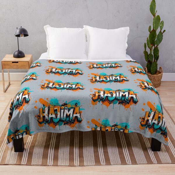 Item preview, Hajima hangul korean, streetstyle graffiti in turquoise, orange, and white - don't do it, leave it alone. designed and sold by LiskoDesign.