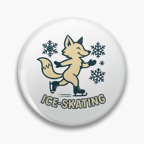 Item preview, Fox ice skating with snowflakes funny Christmas  designed and sold by CloudyPress.