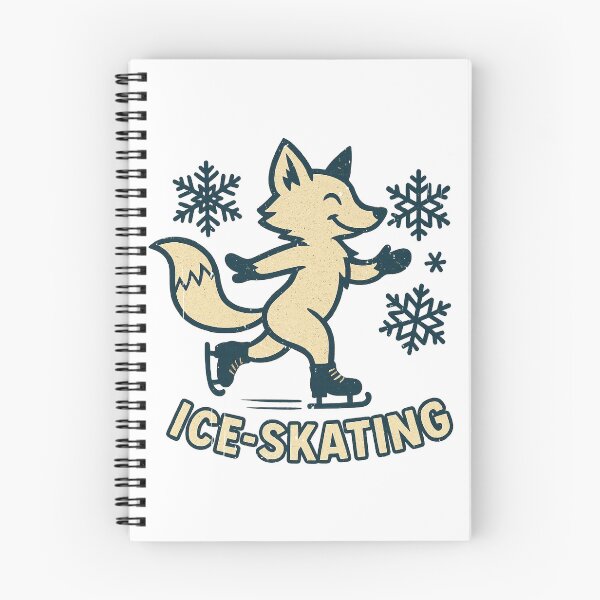 Item preview, Fox ice skating with snowflakes funny Christmas  designed and sold by CloudyPress.