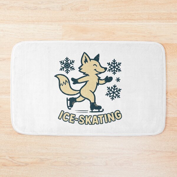 Item preview, Fox ice skating with snowflakes funny Christmas  designed and sold by CloudyPress.