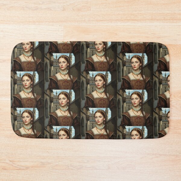 Item preview, Tudor Era Courtier woman in a beautiful period dress portrait art designed and sold by Vintage Designs +.