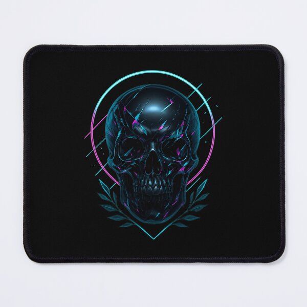 Item preview, Black neon skull in pink and cyan designed and sold by LaNadaYFundante.