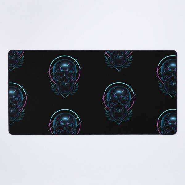 Item preview, Black neon skull in pink and cyan designed and sold by LaNadaYFundante.
