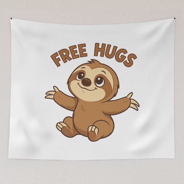 Item preview, Cute sloth, free hugs gift designed and sold by Pineapple-Tree.