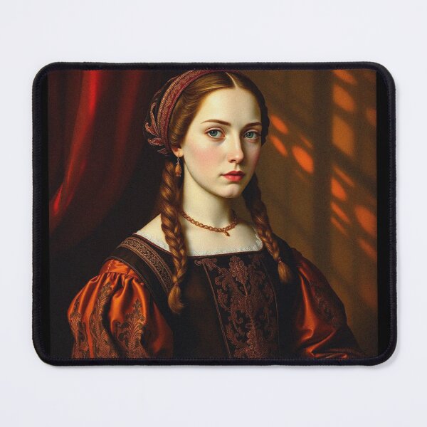 Item preview, Tudor Era Courtier woman in a beautiful period dress portrait art designed and sold by Vintage Designs +.
