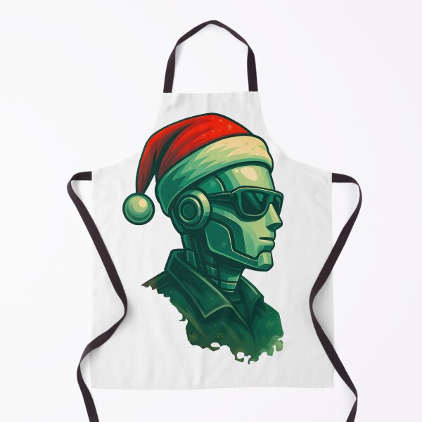 Item preview, Futuristic AI Robot In Santa Hat designed and sold by DigiHub Linker.