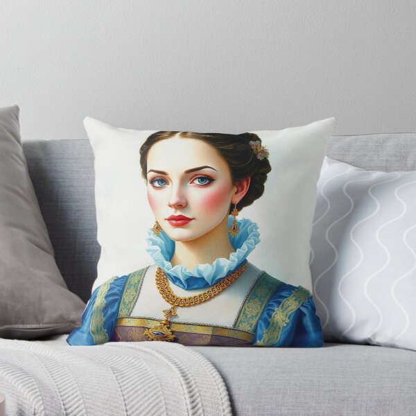 Item preview, Tudor Era Courtier woman in a beautiful period dress portrait art designed and sold by Vintage Designs +.
