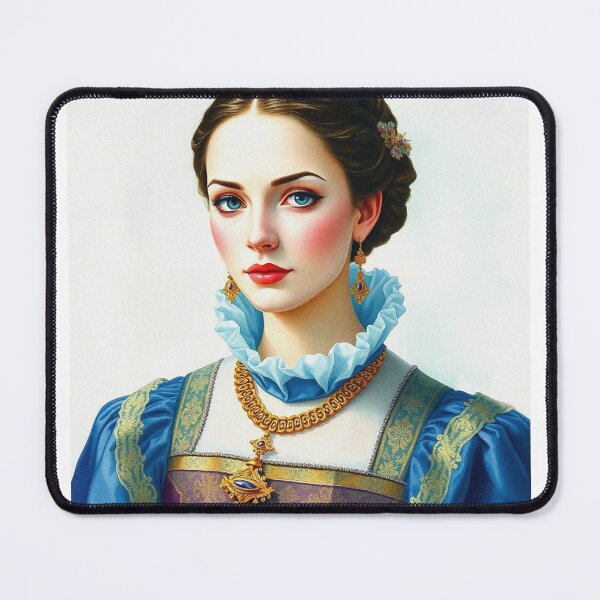 Item preview, Tudor Era Courtier woman in a beautiful period dress portrait art designed and sold by Vintage Designs +.