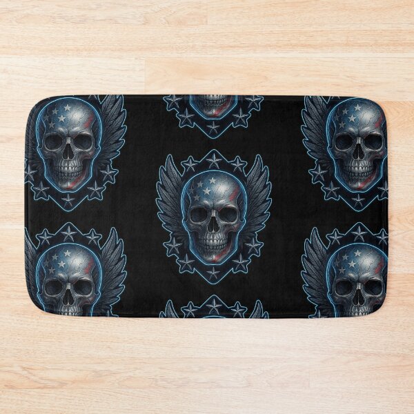 Item preview, Winged patriotic skull with stars designed and sold by LaNadaYFundante.