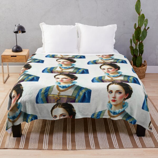 Item preview, Tudor Era Courtier woman in a beautiful period dress portrait art designed and sold by Vintage Designs +.