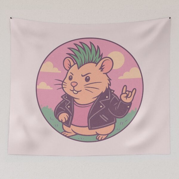 Item preview, Cute Punk Rock Hamster designed and sold by Planetporridge.