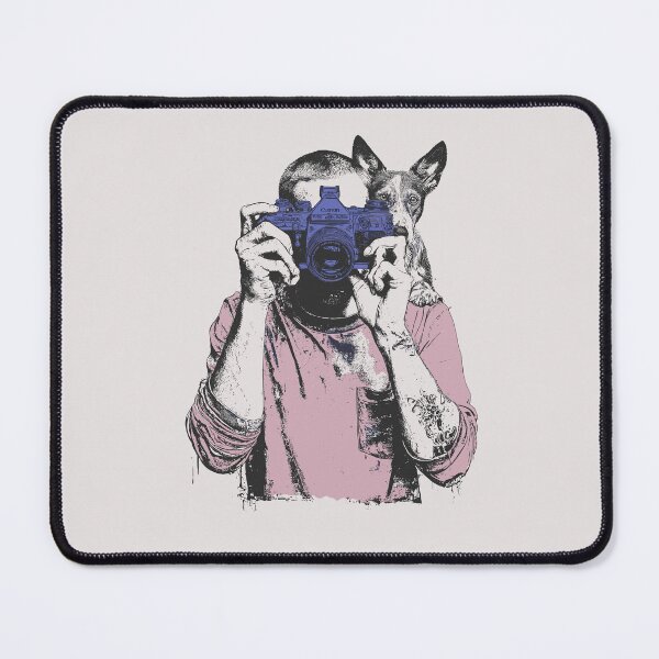 Item preview, Photographer with Dog – Artistic Camera Moment designed and sold by Mystikos Art.