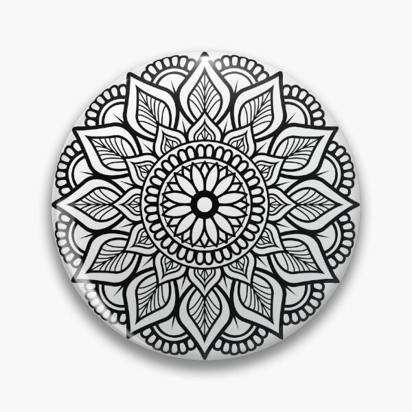 Item preview, Black & white flower mandala designed and sold by Gradasdaughter.