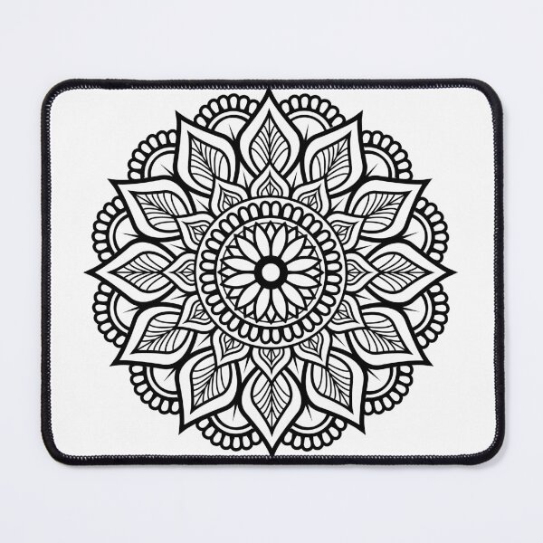 Item preview, Black & white flower mandala designed and sold by Gradasdaughter.