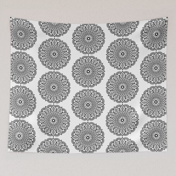 Item preview, Black & white flower mandala designed and sold by Gradasdaughter.