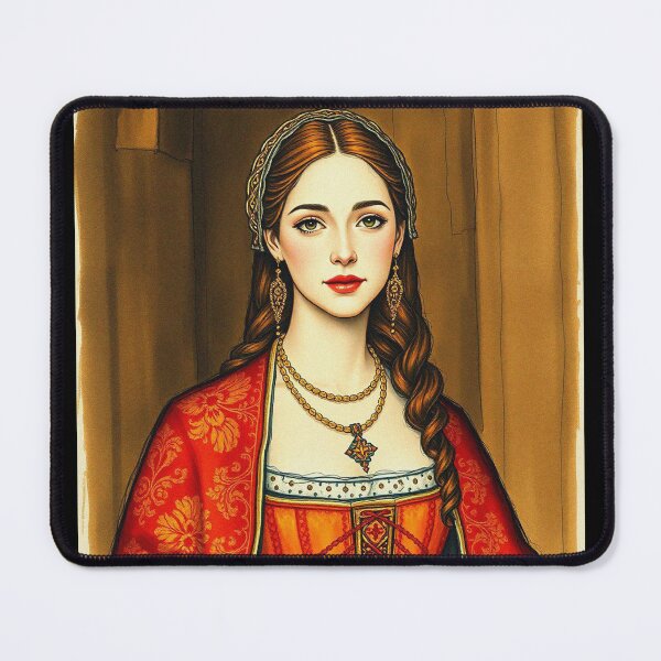 Item preview,  Tudor Era Courtier woman in a beautiful period dress portrait art designed and sold by Vintage Designs +.