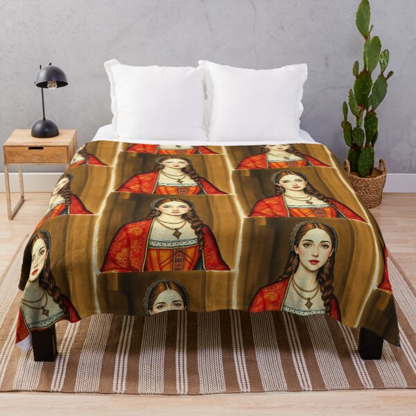 Item preview, Tudor Era Courtier woman in a beautiful period dress portrait art designed and sold by Vintage Designs +.
