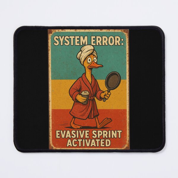 Item preview, Retro Duck Panic System error: Evasive Sprint Activated designed and sold by Galskap.