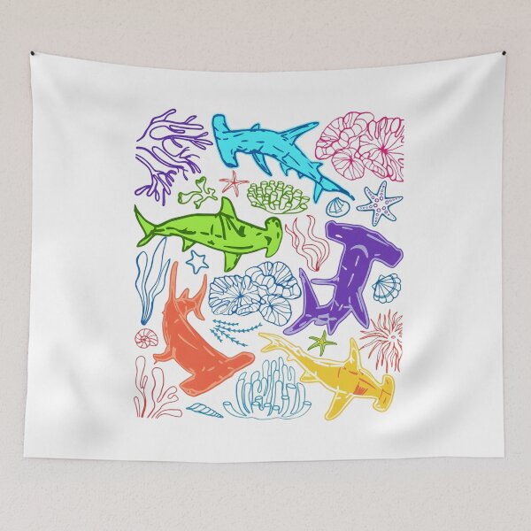 Item preview, Shark Boho, Graphic Shark, Marine Biologist Gift, Ocean Lover, Cool Shark, Retro Shark Lover designed and sold by DesignDenDo ⭐⭐⭐⭐⭐.