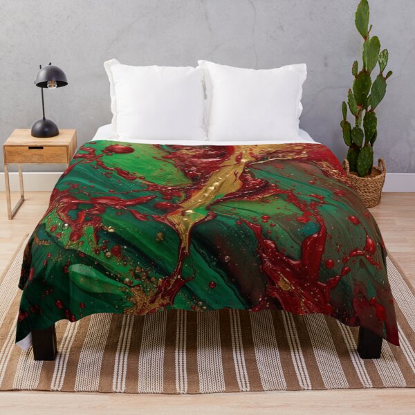 Item preview, Red Green Gold Paint Splash designed and sold by Harmonic_Layers.