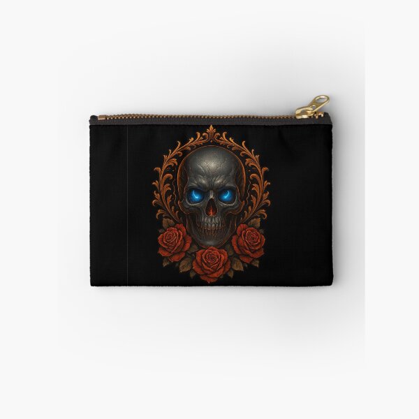 Item preview, Dark skull with orange roses designed and sold by LaNadaYFundante.