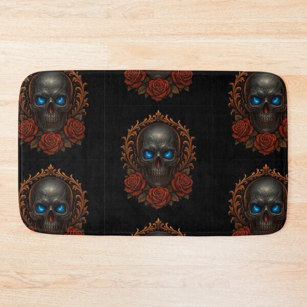 Item preview, Dark skull with orange roses designed and sold by LaNadaYFundante.