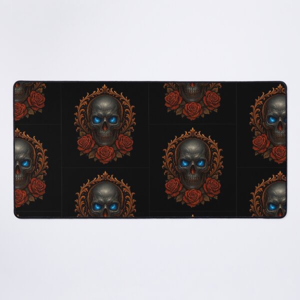 Item preview, Dark skull with orange roses designed and sold by LaNadaYFundante.