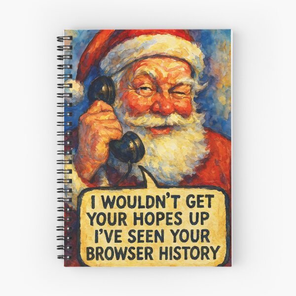 Item preview, Cheeky Santa Watercolor – I’ve Seen Your Browser History! Xmas Pun designed and sold by EmeraldeaDesign.