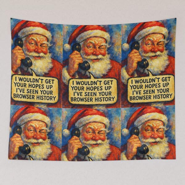 Item preview, Cheeky Santa Watercolor – I’ve Seen Your Browser History! Xmas Pun designed and sold by EmeraldeaDesign.