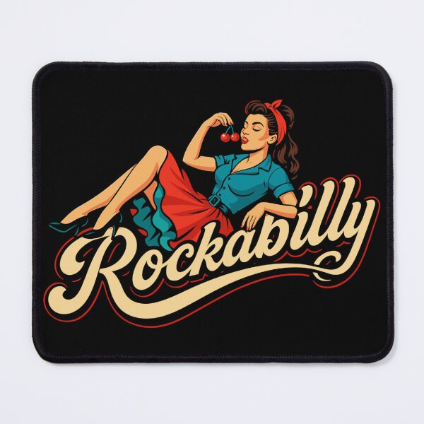 Item preview, Rockabilly woman 50s lying down, petticoat, gift designed and sold by Pineapple-Tree.