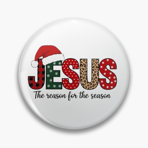Item preview, "JESUS" The Reason for the Season Christmas Plaid & Snowflakes designed and sold by The Real Life Symphony.