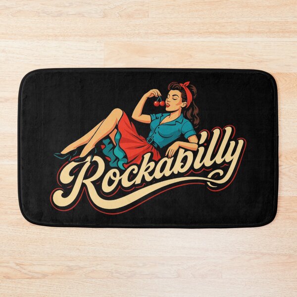 Item preview, Rockabilly woman 50s lying down, petticoat, gift designed and sold by Pineapple-Tree.