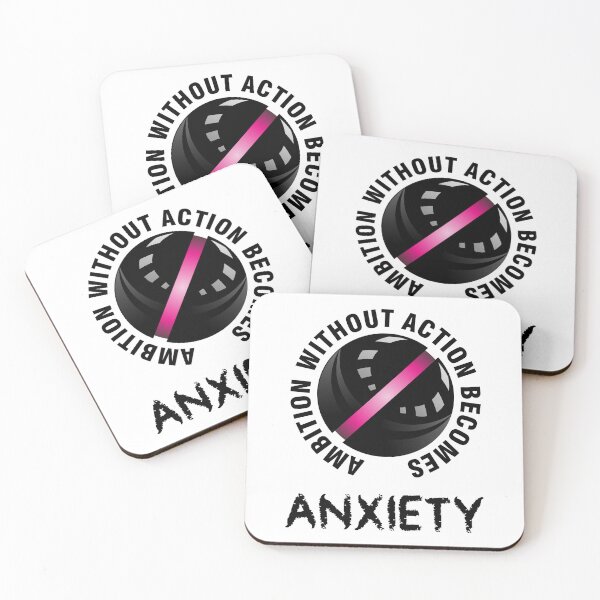 Item preview, Ambition Without Action Becomes Anxiety – Motivational Quote Design designed and sold by Rehma Wear.
