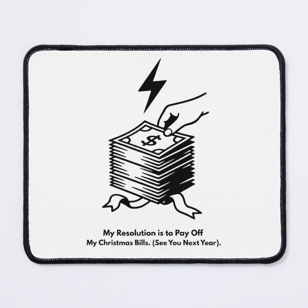 Item preview, Christmas Bills T-Shirt | Funny Financial Resolution Humor Gift | Minimalist Post-Holiday Debt Apparel Mug designed and sold by YMLux.