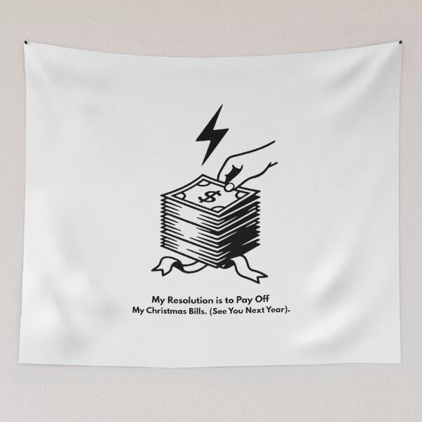 Item preview, Christmas Bills T-Shirt | Funny Financial Resolution Humor Gift | Minimalist Post-Holiday Debt Apparel Mug designed and sold by YMLux.
