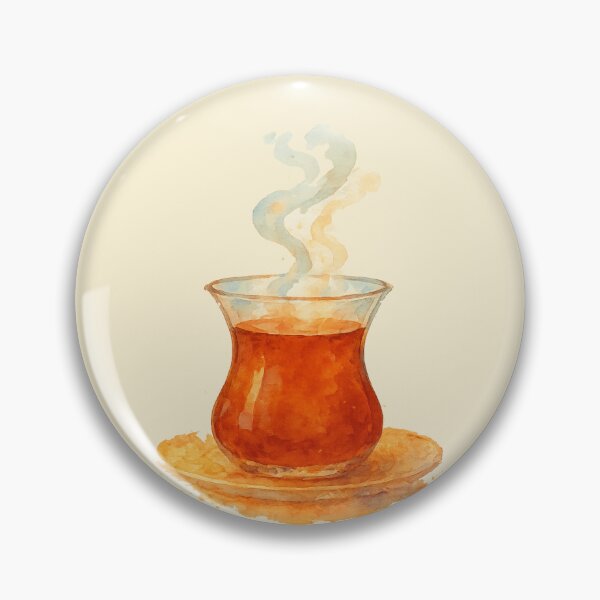 Item preview, Steaming Turkish Tea Watercolor Art – Istanbul Inspired Red Design | Turkish Flag Aesthetic | Turkey Europe Culture designed and sold by Globalcitytees.