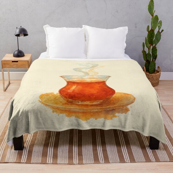 Item preview, Steaming Turkish Tea Watercolor Art – Istanbul Inspired Red Design | Turkish Flag Aesthetic | Turkey Europe Culture designed and sold by Globalcitytees.