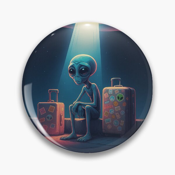 Item preview, Take Me Home – Tired Alien UFO Art designed and sold by StickerVibeStudio.