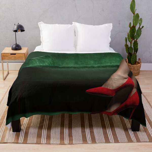 Item preview, Red heels on green couch designed and sold by anytka.