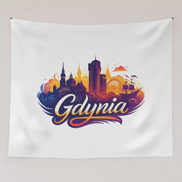 Item preview, Gdynia, Poland, White Port City, impressive, cool, gift designed and sold by Pineapple-Tree.