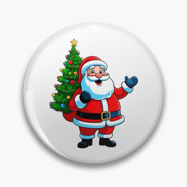 Item preview, Cheerful Santa Claus with Christmas Tree Sticker designed and sold by KeepDream.